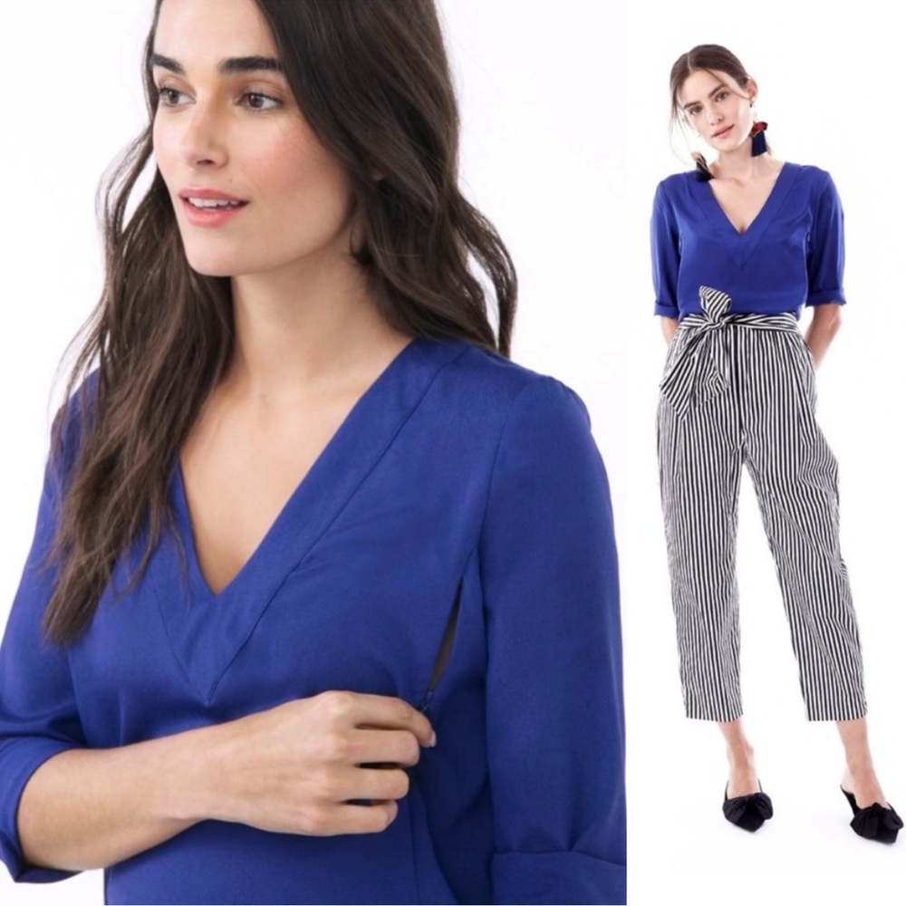 NWT Loyal Hana Royal Blue Nursing Blouse